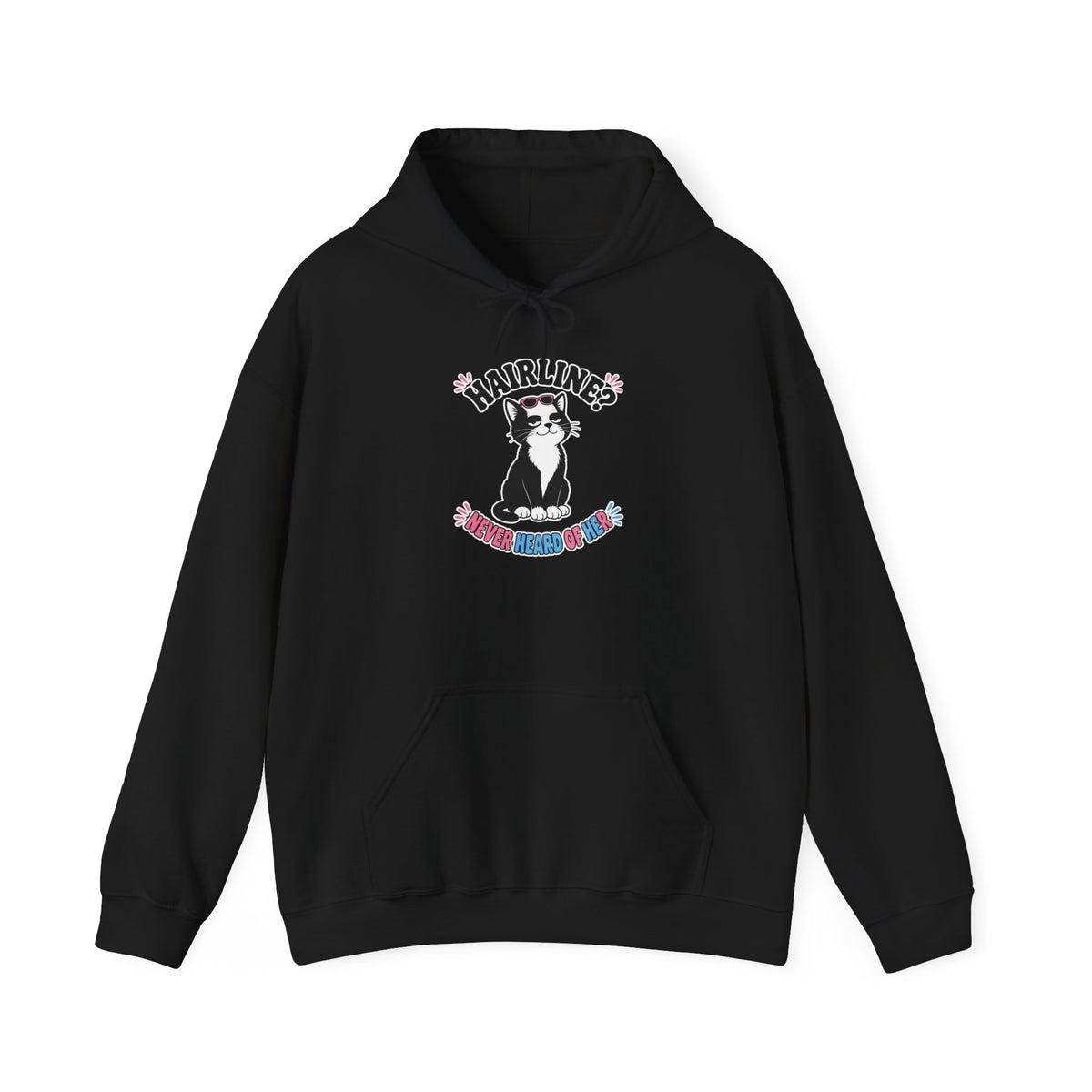Hairline? Never Heard of Her Bald Cat Hoodie