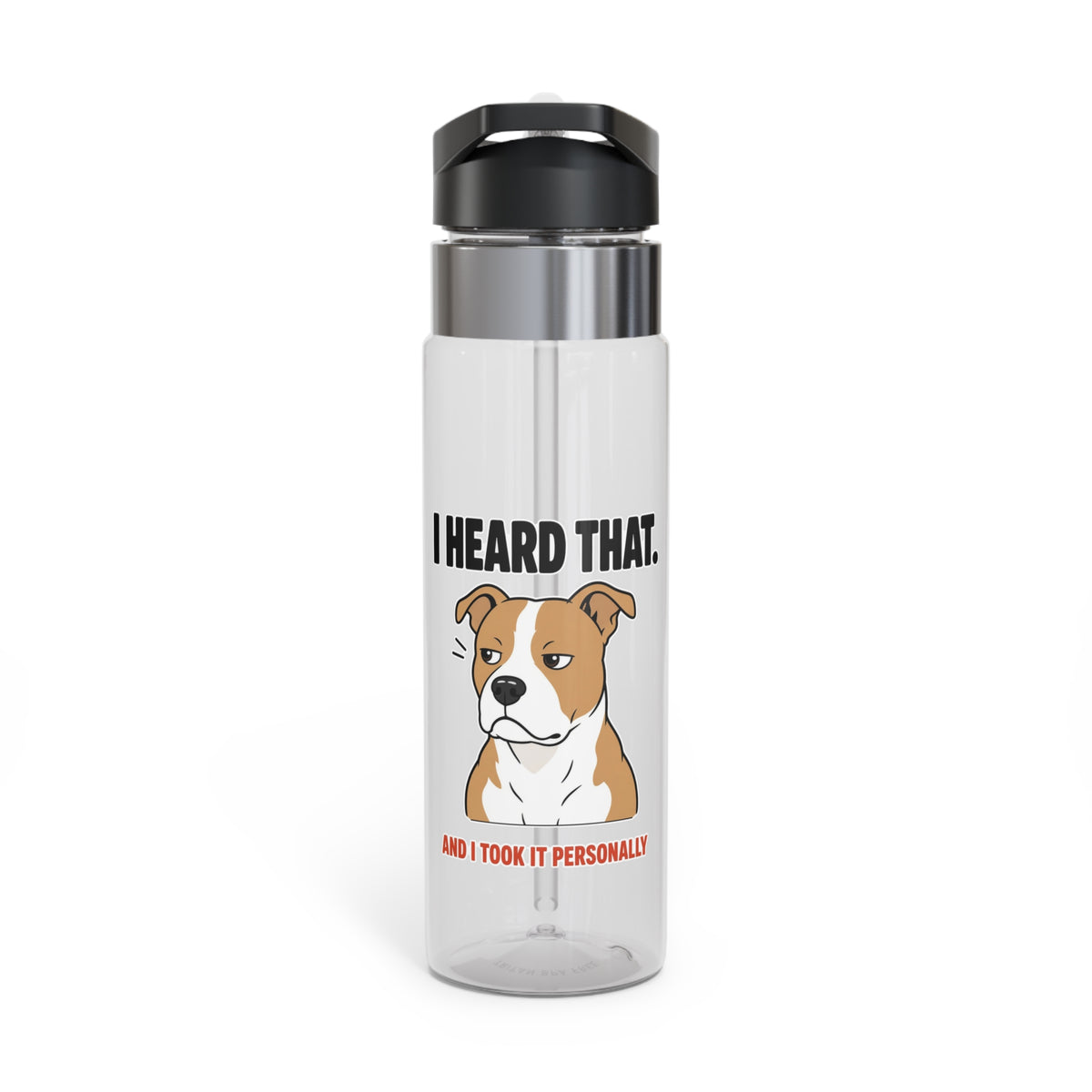 I Heard That Side-Eye Pitbull Water Bottle